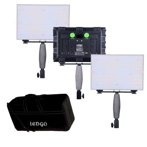 LEDGO 560-II Bi-Colour LED 3-Light Kit w/ Wi-Fi Control, Batteries & Carry Bag