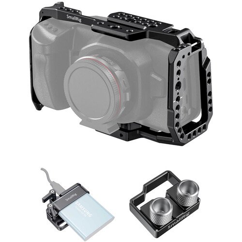 SmallRig Blackmagic Design Pocket Cinema Camera 4K/6K Camera Cage Kit with SSD Mount and Cable Clamp