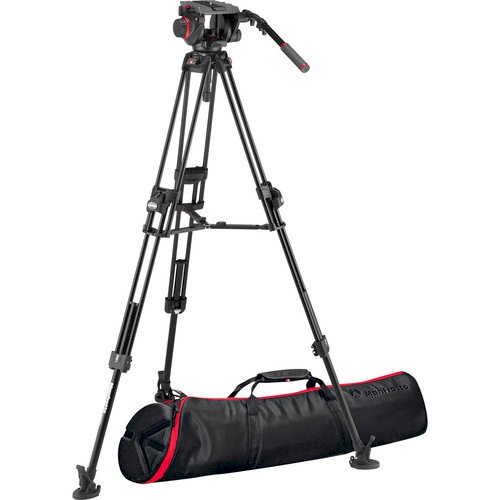 Manfrotto 509HD Tripod System with Aluminium 645 Twin FAST Legs, 2-in-1 Spreader Kit