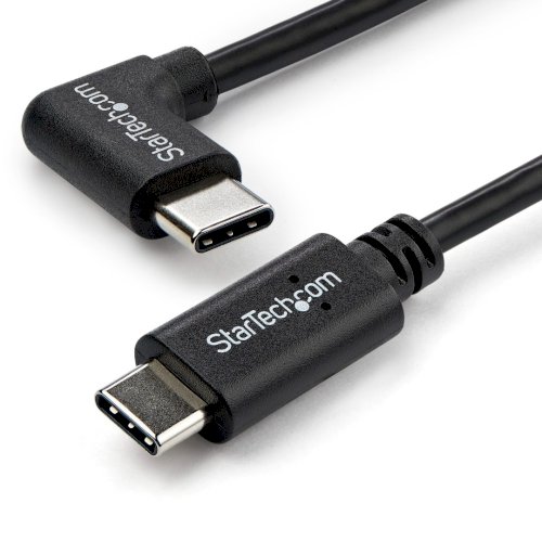 StarTech Right-Angled USB-C Male to Straight USB-C Male Cable (1m)