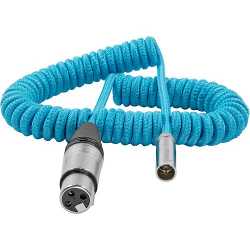 Kondor Blue Coiled Mini-XLR to XLR Cable for Canon C70 & BMPCC 4K/6K (Blue)