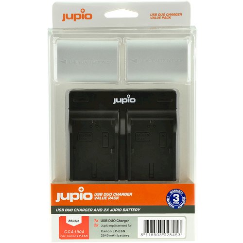 Jupio Pair of LP-E6N Batteries & USB Dual Charger Value Pack (2040mAh)
