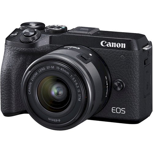 Canon EOS M6 Mk II Mirrorless Digital Camera with 15-45mm Lens and EVF-DC2 Viewfinder (Black)