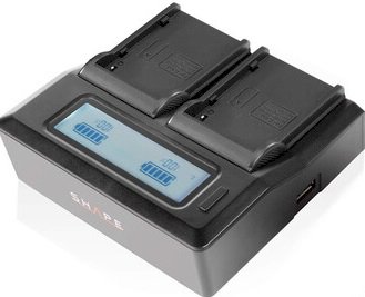 SHAPE BP Dual LCD Charger for Canon BP-975 Batteries