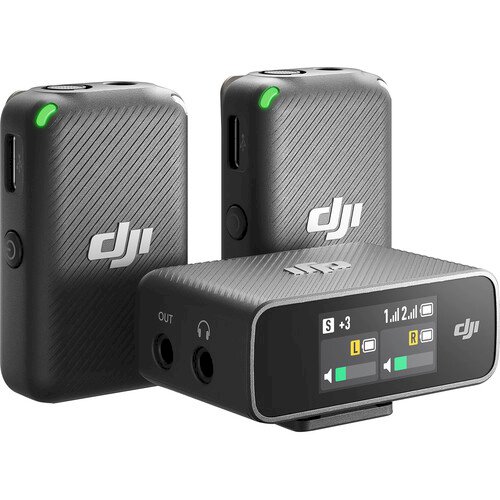 DJI Mic 2-Person Compact Digital Wireless Microphone System/Recorder for Cameras & Smartphones