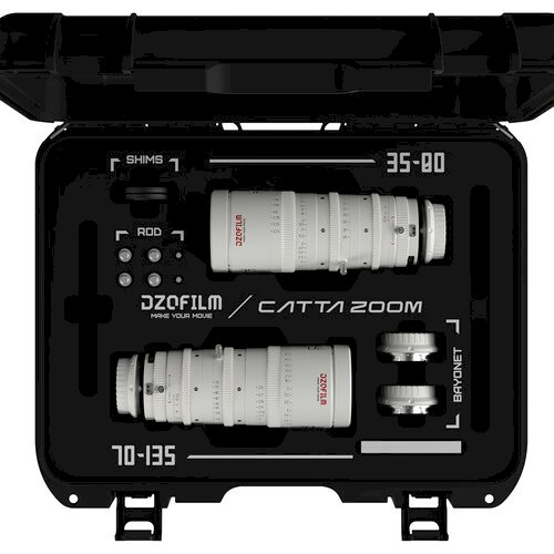 DZOFilm Catta 35-80 & 70-135mm T2.9 E-Mount Cine Zoom 2-Lens Bundle (White)