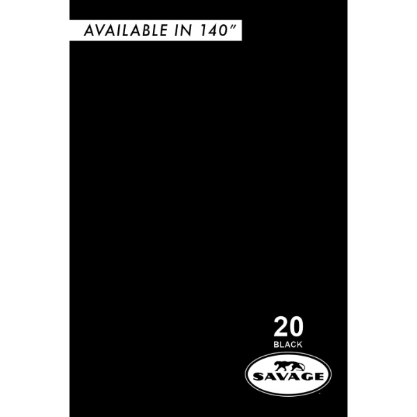 Savage #20 Black Seamless Background Paper (2.71m x 11m)