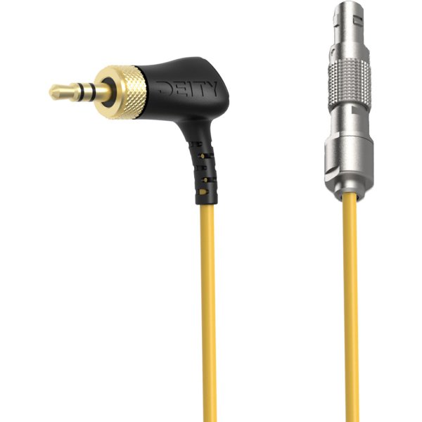 Deity Microphones C14 Right-Angle Locking 3.5mm TRS to Straight 5-Pin LEMO Timecode Cable for Various Devices