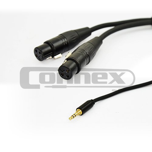Connex YXFJ3S 3.5mm TRS to Y-Split XLR Female Adapter Cable (0.3m)