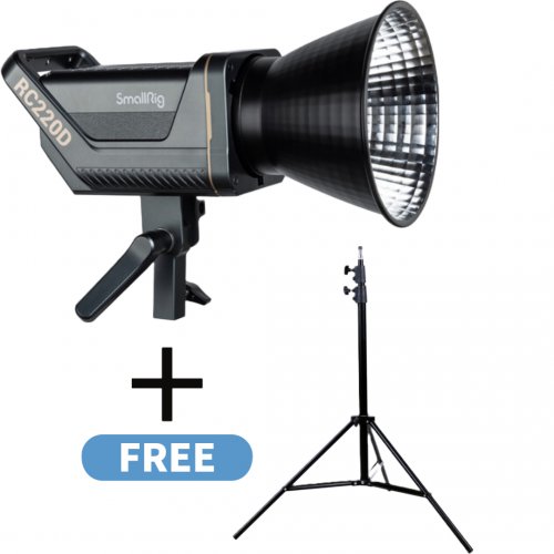 SmallRig RC 220D COB Daylight LED Video Light with FREE Phottix P220 2.2m Lighting Stand