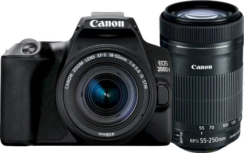 Canon EOS 200D Mark II w/EFS 18-55mm f/4-5.6IS STM & 55-250mm f/4-5.6IS STM Lens DSLR Camera Kit