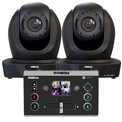 RGBlink mini-pro 2 and 2 x PTZ Cameras Streaming Kit